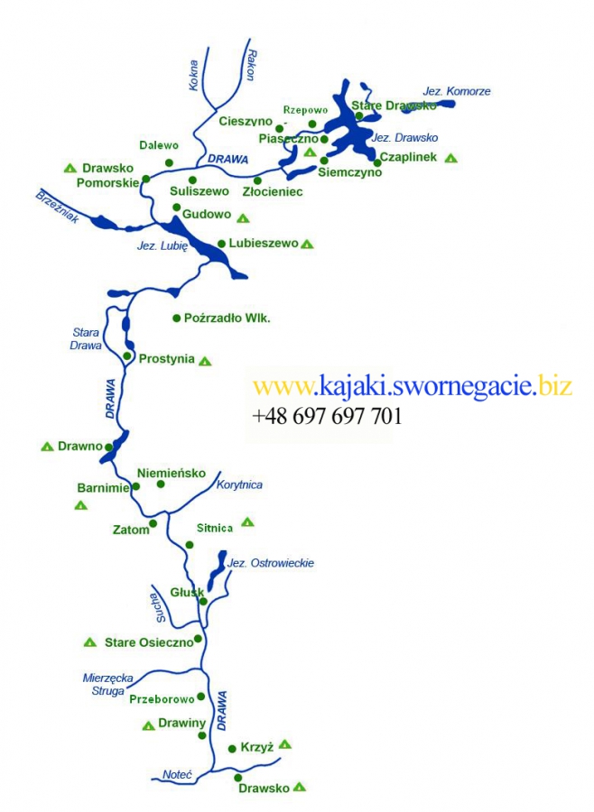 Rzeka Drawa - mapa